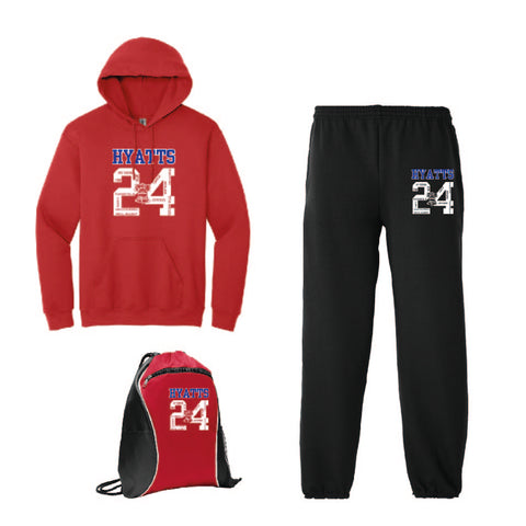 Sweatshirt, Sweatpants & Bag