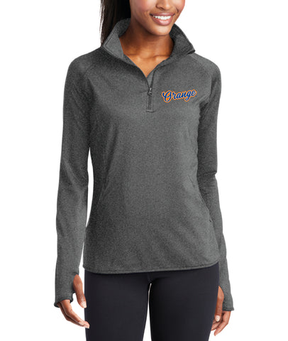 Unisex/Ladies Quart Zip Performance Pullover