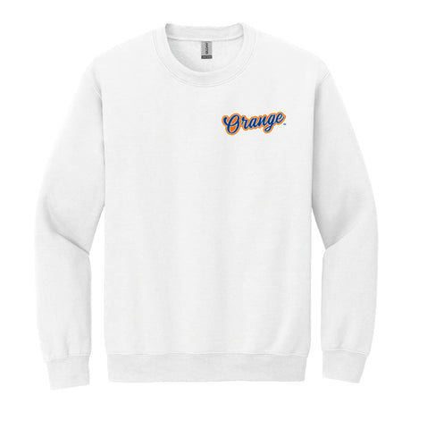 Classic Fit Cotton Crewneck Sweatshirt White