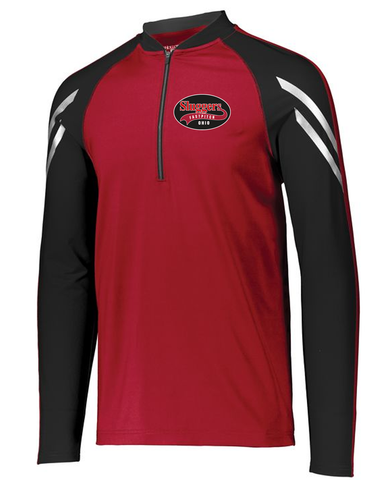 Performance Embroidered Zipper Pullover