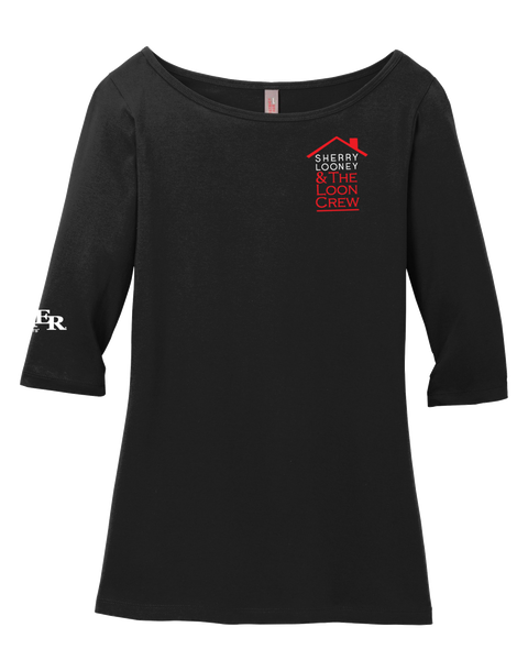 Women's Scoop Neck Quarter Sleeve