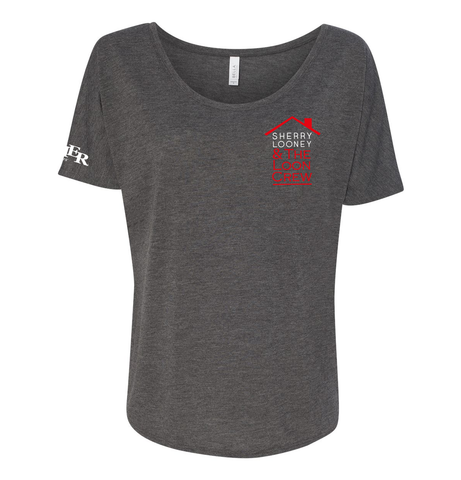 Ladies Slouchy Soft Tee - Grey