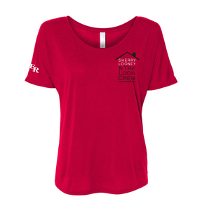 Ladies Slouchy Soft Tee - Red